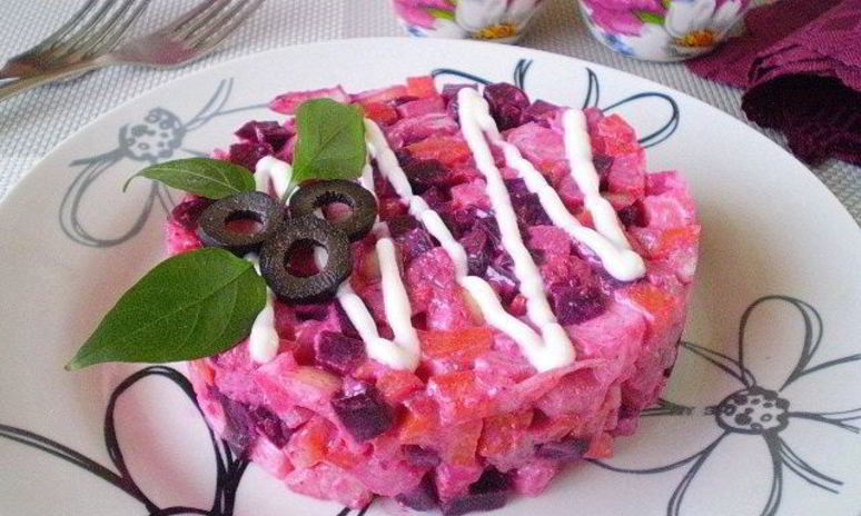 Рецепт ленивой селедки под шубой