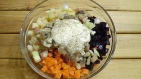 ленивая селедка под шубой