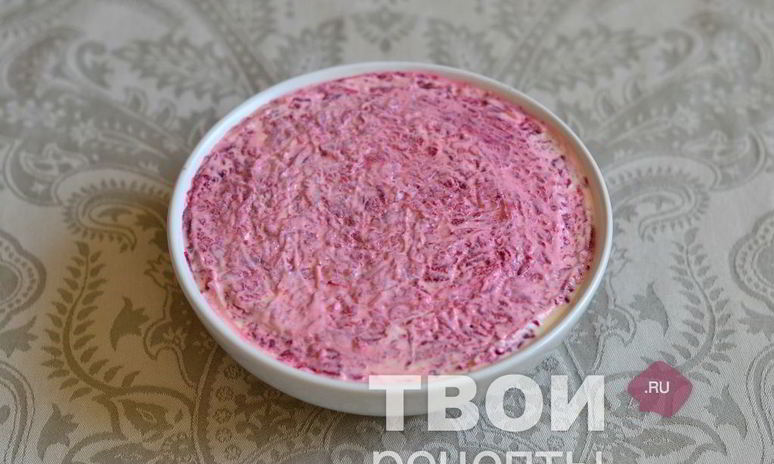 Рецепт салата мясо под шубой