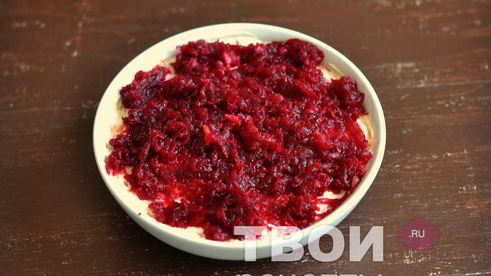 салат мясо под шубой