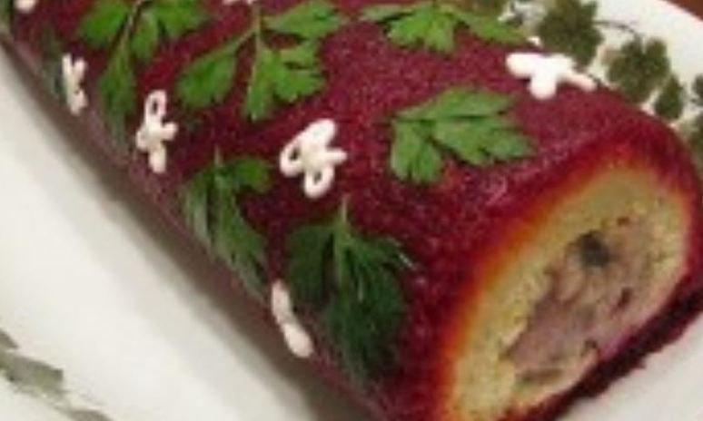 Рецепт салата-рулета селедка под шубой