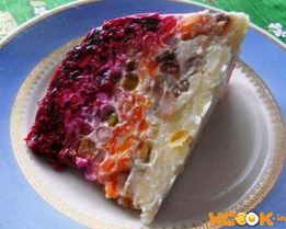 Сельдь под шубой с желатином