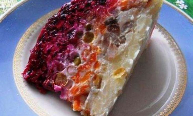 Рецепт сельди под шубой с желатином