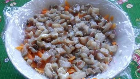 сельдь под шубой с желатином