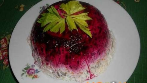 сельдь под шубой с желатином