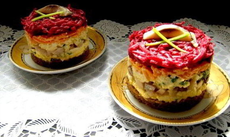 Рецепт селедки под шубой на бородинском хлебе