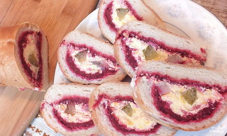 Рецепт селедки под шубой в багете