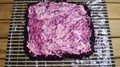 селедка под шубой в виде рулета