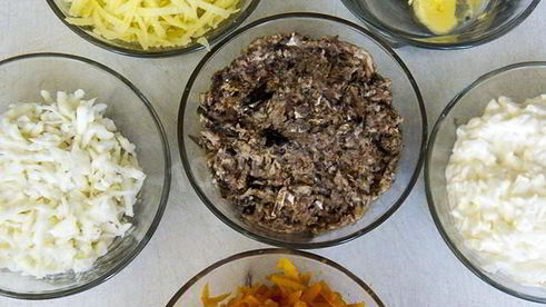 шпроты под шубой