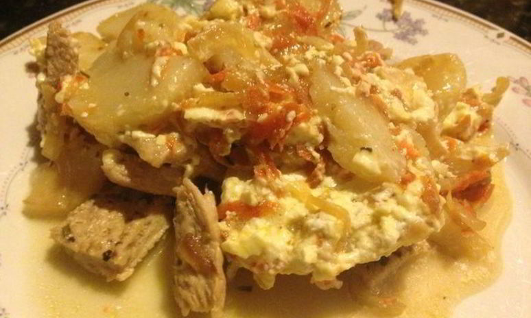 Рецепт свинины под шубой в духовке