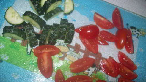 салат с беконом и сухариками