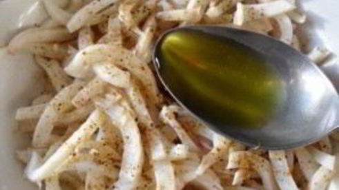 салат с кальмарами и морковью