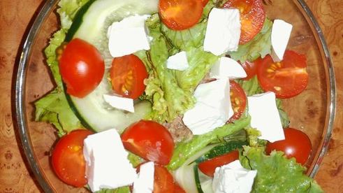 салат с тунцом и кус кусом