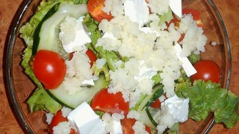 салат с тунцом и кус кусом