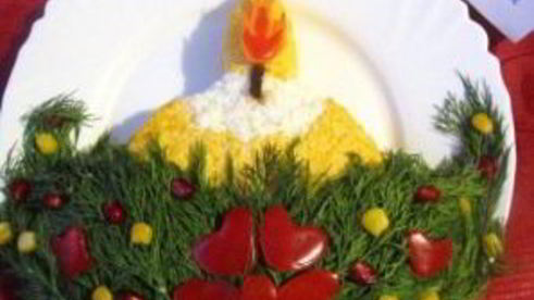 салат свеча