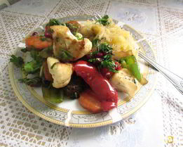 Теплый салат Весенний