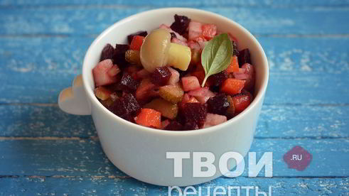 винегрет с грибами