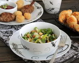 Зеленый салат с сыром Джюгас