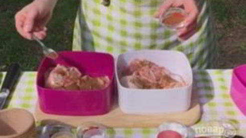 курица на гриле с соусом барбекю