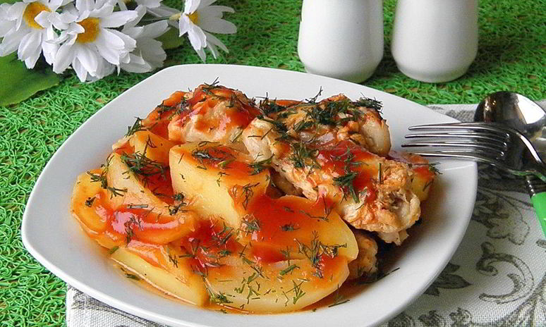 Рецепт соуса с курицей и картошкой