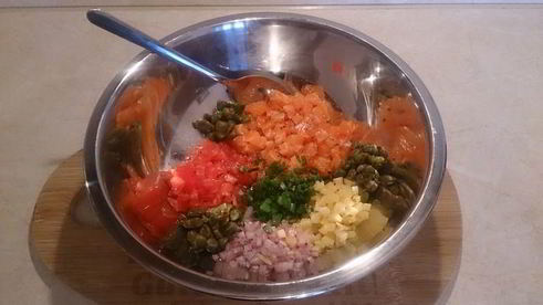 тартар из лосося