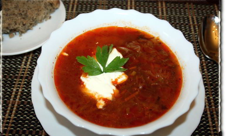 Рецепт борща из говядины и свинины