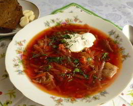 Борщ из конины