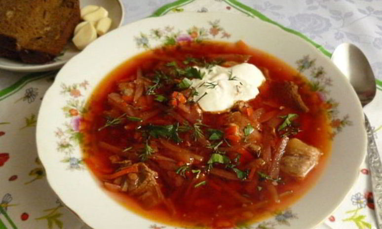 Рецепт борща из конины