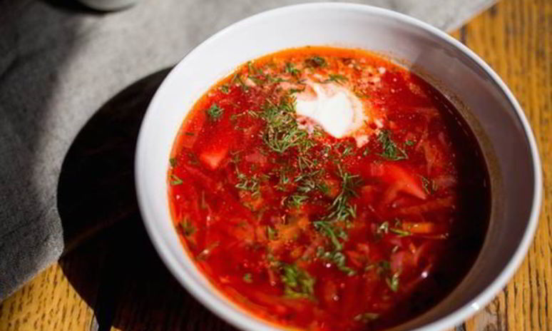 Рецепт борща из языка