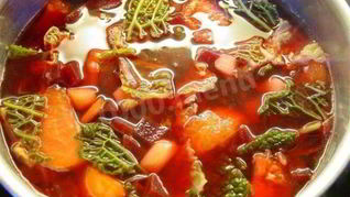 Борщ холодный костромской