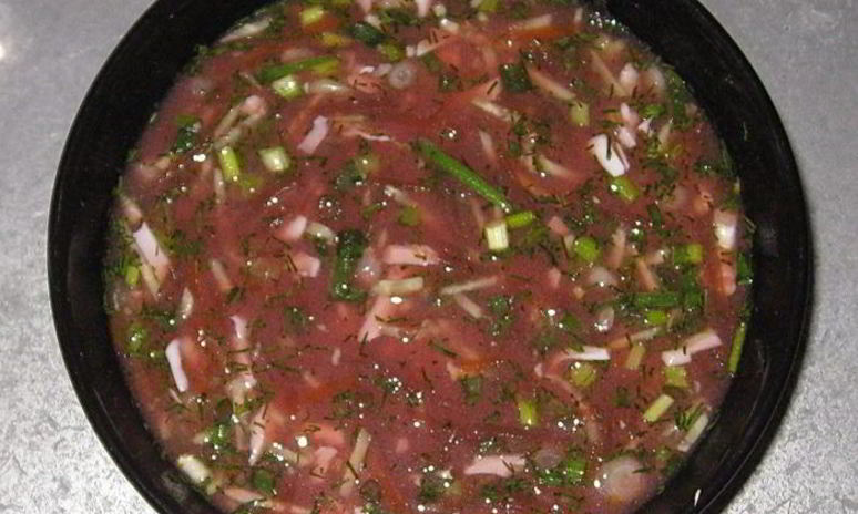 Рецепт борща холодного