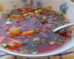 Борщ с фасолью