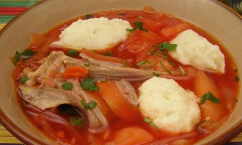 Рецепт борща с галушками