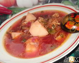 Борщ с квашеной капустой