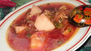 Борщ с квашеной капустой