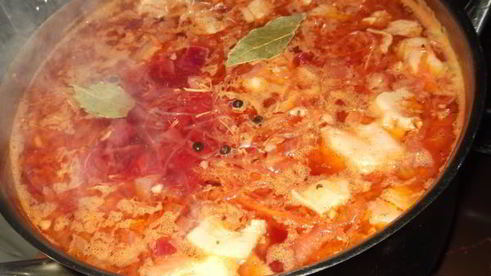 борщ с квашеной капустой