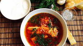 Борщ с ребрышками