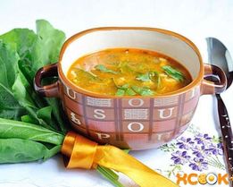 Борщ с яйцом и со щавелем