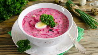 Холодный борщ из свеклы
