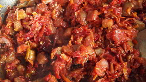 постный борщ с баклажанами