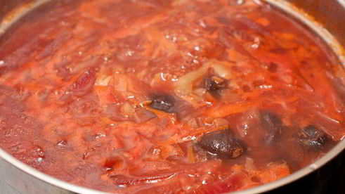 постный борщ с фасолью