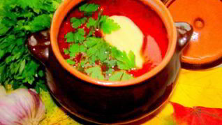 Постный борщ