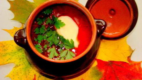 постный борщ