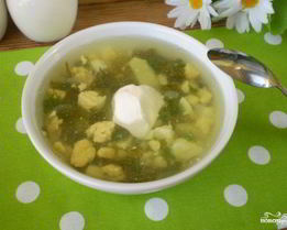 Постный зеленый борщ