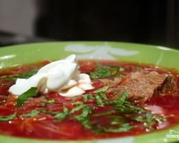 Вкусный борщ с говядиной