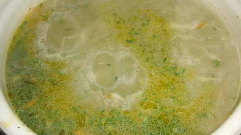 домашняя лапша на курином бульоне