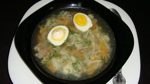 домашняя лапша на курином бульоне