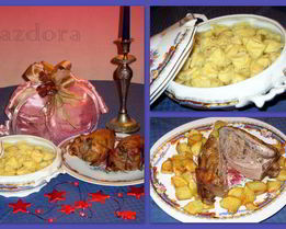 Каппеллетти в бульоне и Фаршированные голуби