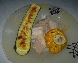 Лодочки из Болгарского перца, фаршированные кукурузой и фейхоа