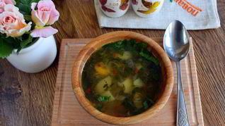 Суп из щавеля на курином бульоне